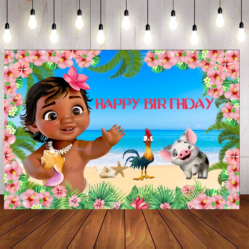 Cake by @hanolicakes sweets by @ameliafiestacakes backdrop . Baby Moana Birthday Backdrop Cartoon Characters Flowers Blue Sea Photography Background For Children Party Decoration Flora Backdrop Custom Name Photo Shopee Philippines
