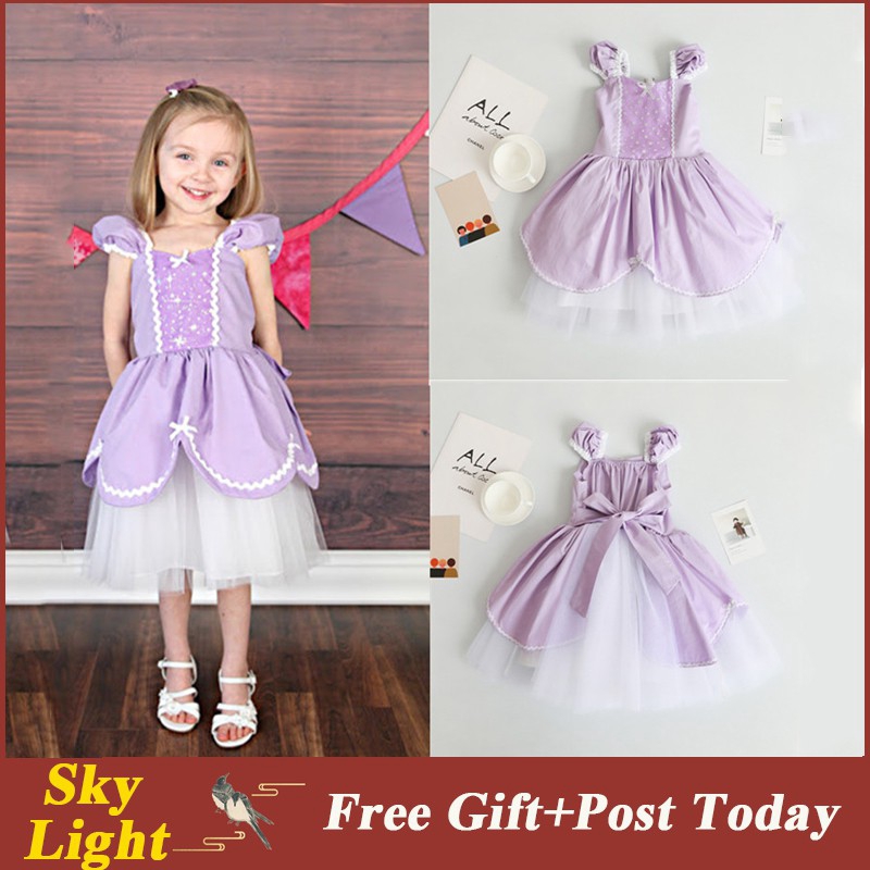 Princess Sofia Dress Girls Clothes For Girl Baby Dress Children Clothing Birthday Party Tutu Dress Shopee Philippines