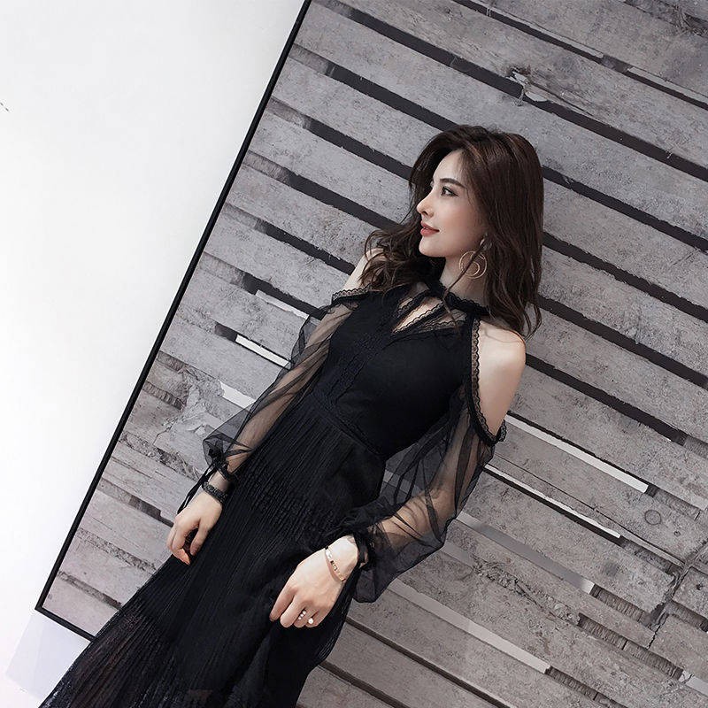 Hepburn Style Black Dress Evening Dress Female 2019 New Birthday Party Dress In The Long Dress Ladie Shopee Philippines