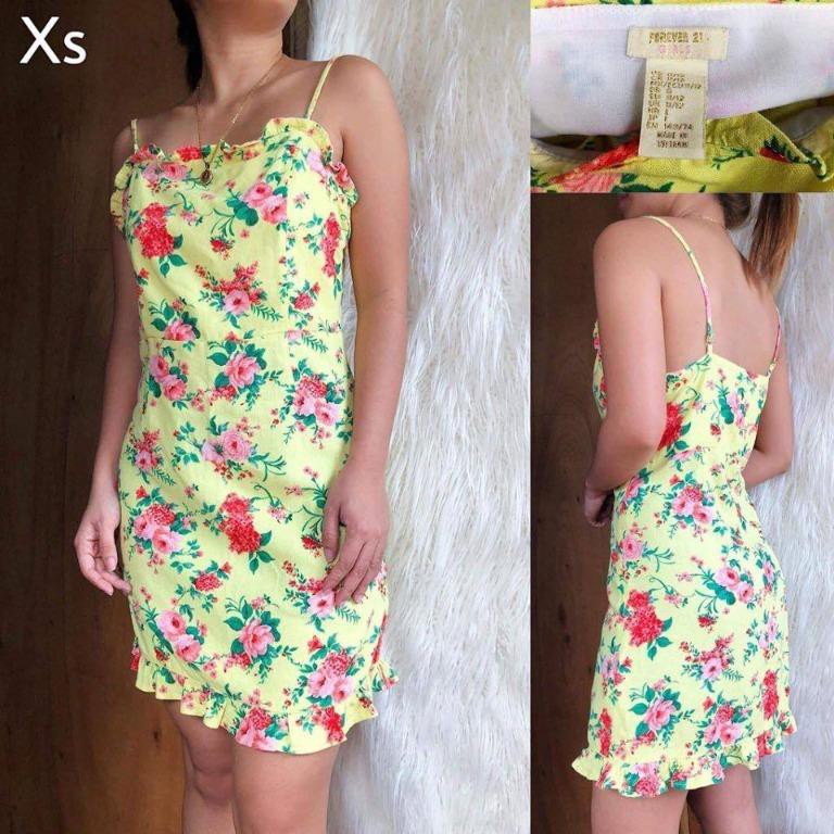 Forever 21 Floral Mini Ruffle Dress Shopee Philippines