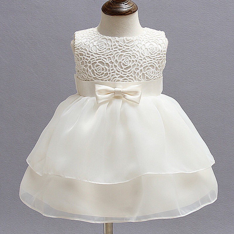 Baby Girl Christening White Dress Newborn Baby Summer Clothes Toddler Tulle Laye Shopee Philippines