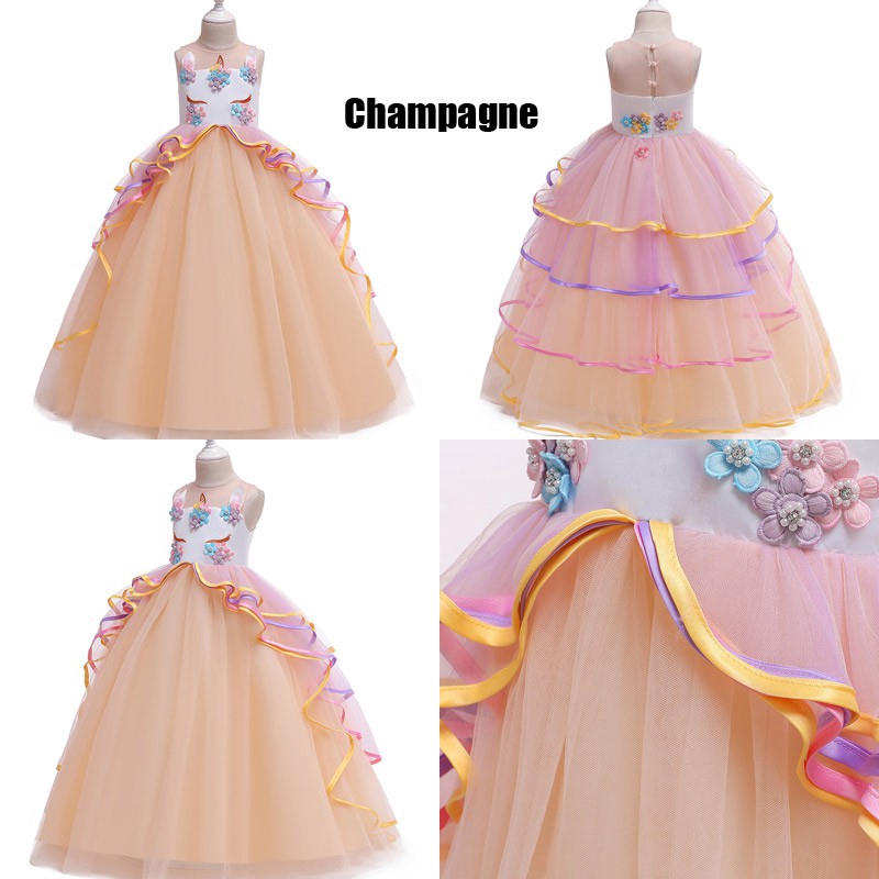 Unicorn Dress Christmas Kids Dresses For Girls Costume Girls Princess Dress Children Birthday Dress Shopee Philippines