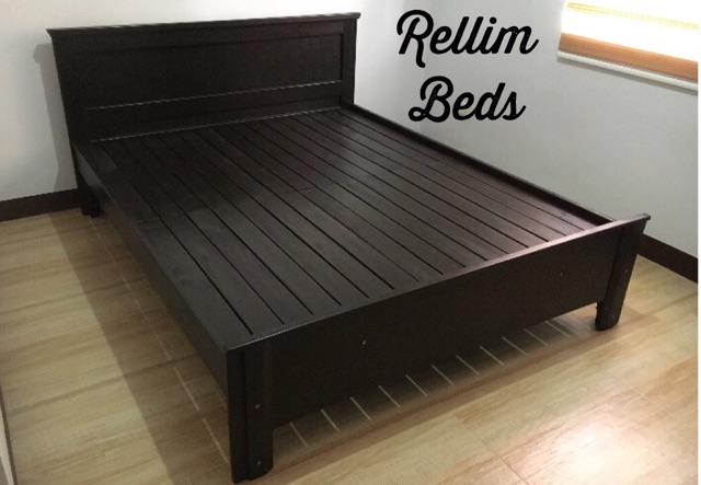 Wooden Bedframe Mahogany And Yakal Guaranteed Na Matibay Shopee Philippines