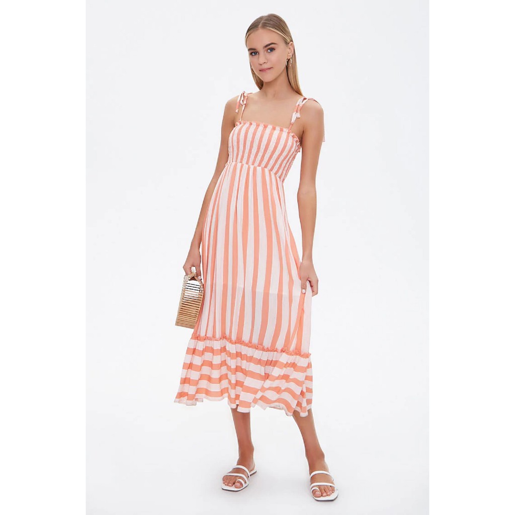 Forever 21 Women S Striped Maxi Dress Shopee Philippines