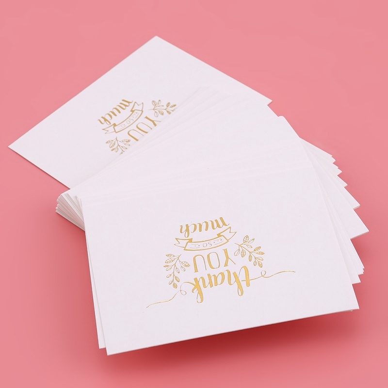 50pcs Mini Valentine S Day Thank You Card Christmas Party Letter Invitation Greeting Cards Shopee Philippines