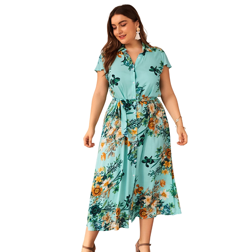 Plus Size Women S Fat Mm 2020 Maternity Dress New Print Fashion Dress Shopee Philippines
