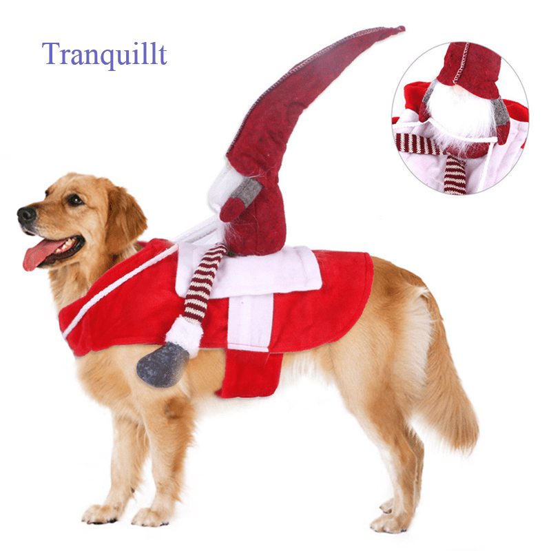 Tranquillt Pet Dog Christmas Clothes Santa Claus Riding Dogs Dress Up Xmas Costume Cosplay Shopee Philippines