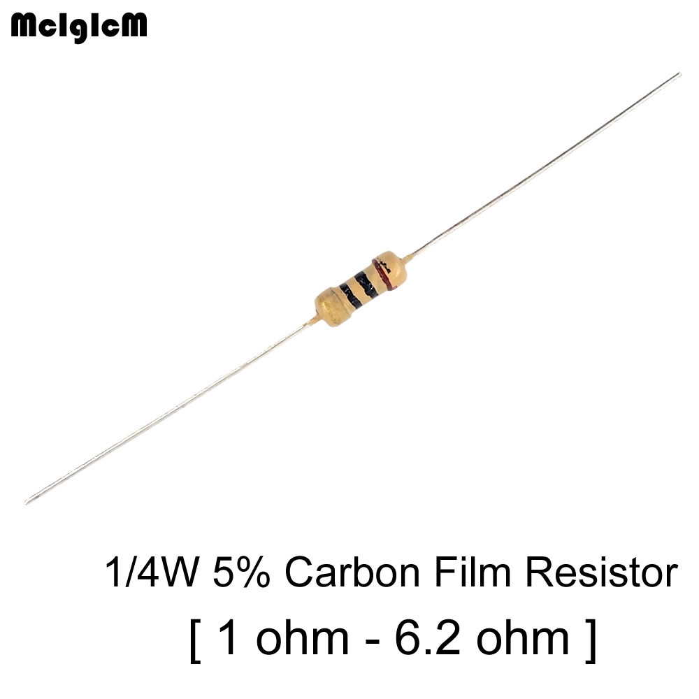 Mcigicm 1000pcs Resistor Film Karbon 1 4w 0 25w 5 1 1 1 6ohm 1 25w 5 1 1 1 6ohm