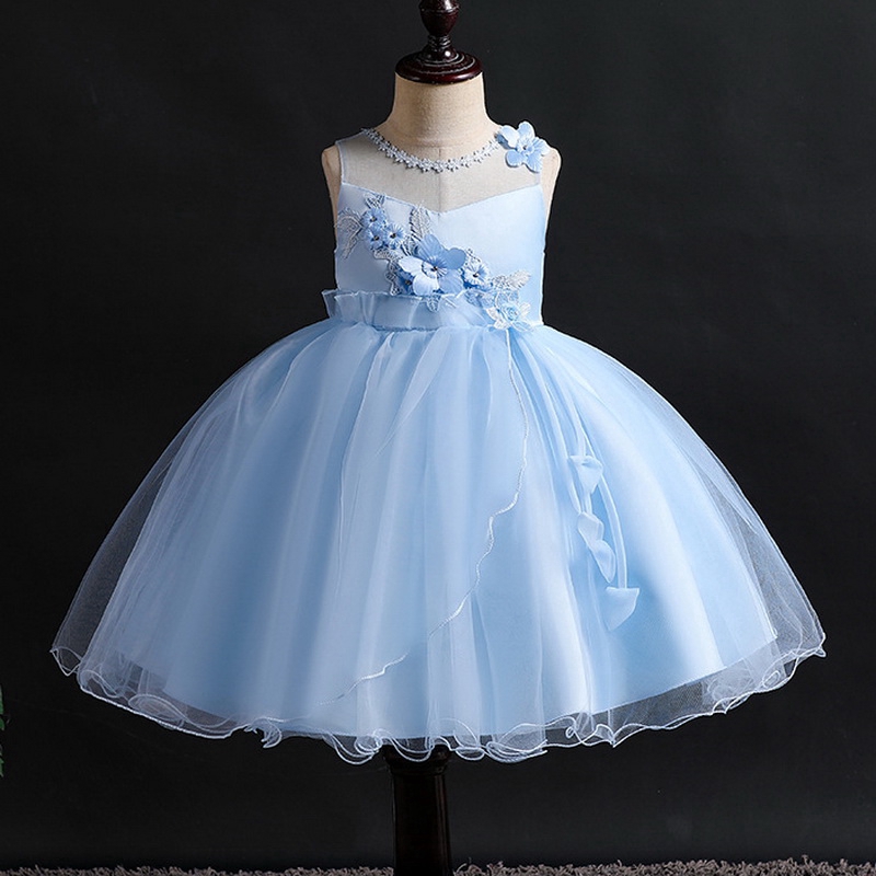 Girls Princess Lace Dress Kids Birthday Party Dress Flower Girls Dress Wedding Baby Christmas Dress Shopee Philippines