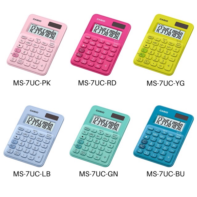 We believe everyone should be able to make financial decisions with confide. CASIO 10 Digit Desk Colorful Calculator MS-7UC Pastel