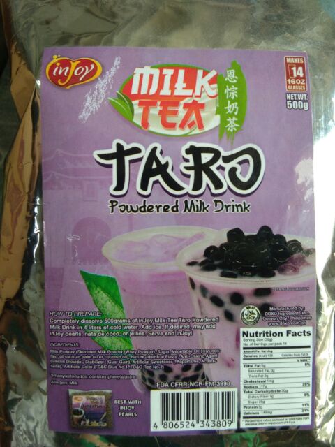 milk tea matcha wintermelon caramel sugar taro hokkaido okinawa and red velvet injoy brand half kg shopee philippines on taro milk tea recipe injoy