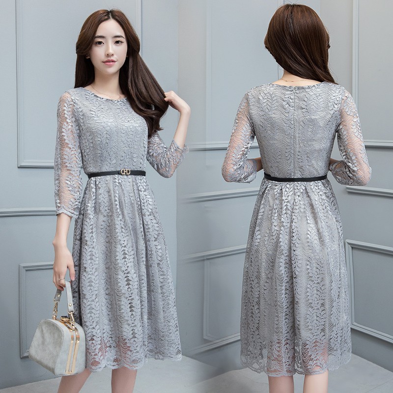 Lace Slim Cocktail Women S Dress Party Wedding Dinner Long Midi Dresses Clothing Shopee Philippines
