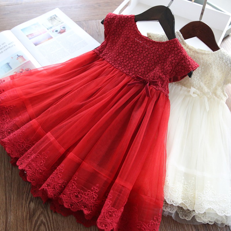Nnjxd Girl Dress Lace Design Princess Baby Girls Kids Dresses Tutu Birthday Party Wear Shopee Philippines