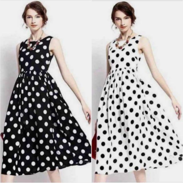 Black And White Polka Dot Maxi Dress Have Need Want