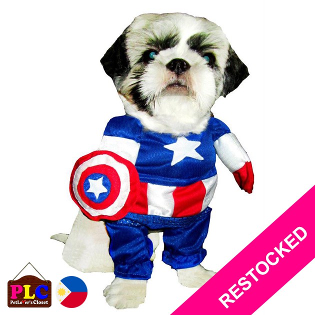 Marvel Captain America Pet Dog Cat Costume Clothes Halloween Shopee Philippines