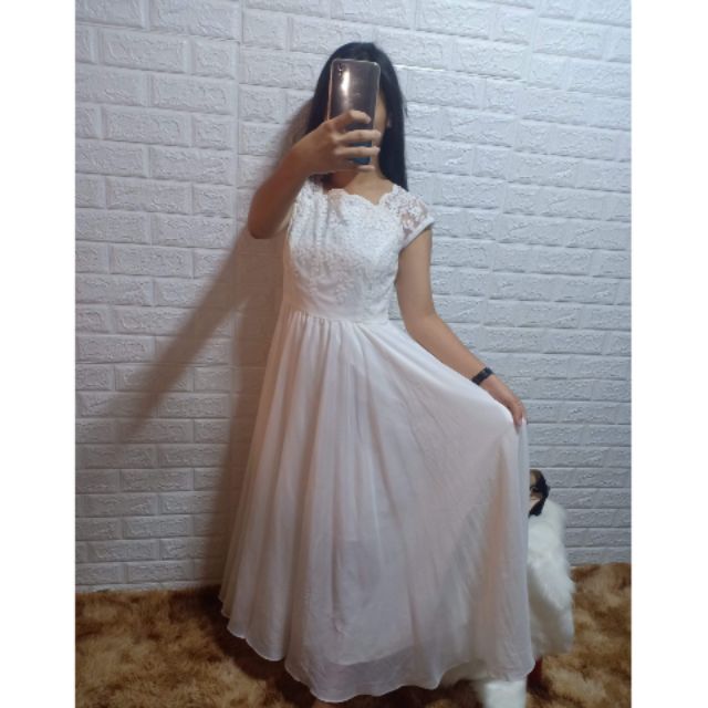 Preloved White Dress For Simple Wedding Civil Wedding Shopee Philippines