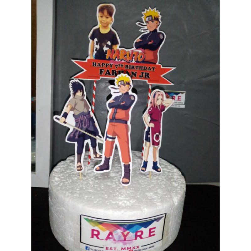 The custom naruto cake toppers are ideal for decorating your birthday cakes, events or meetings. Naruto Personalized Cake Topper Shopee Philippines