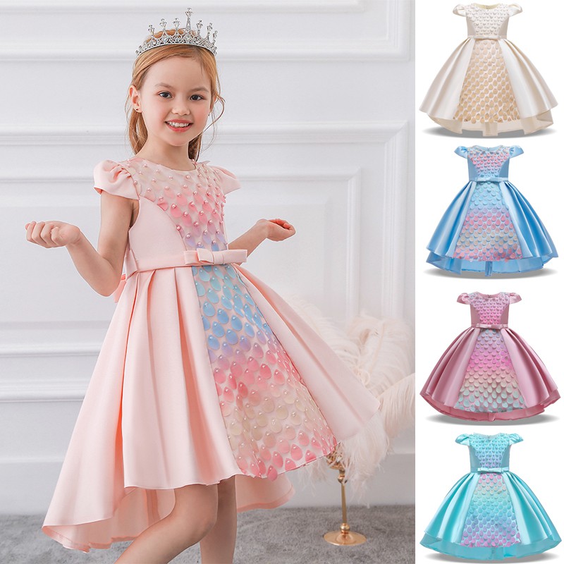 2020 Mermaid Dress Girl Kids Dresses For Girls Children Clothing Colorful Birthday Party Wedding Princess Dress 3 10 Years Shopee Philippines