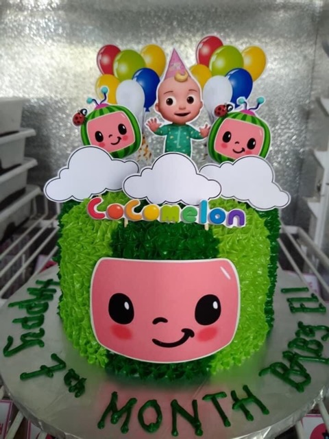 To emulate this in cake form, simply decorate a basic round cake with two different colors of green icing, and make a pink face. Cocomelon Cake Best Prices And Online Promos Apr 2022 Shopee Philippines