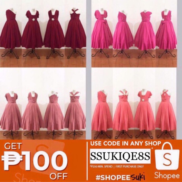 Formal Infinity Dress For Kids 4 To 10 Years Old Shopee Philippines