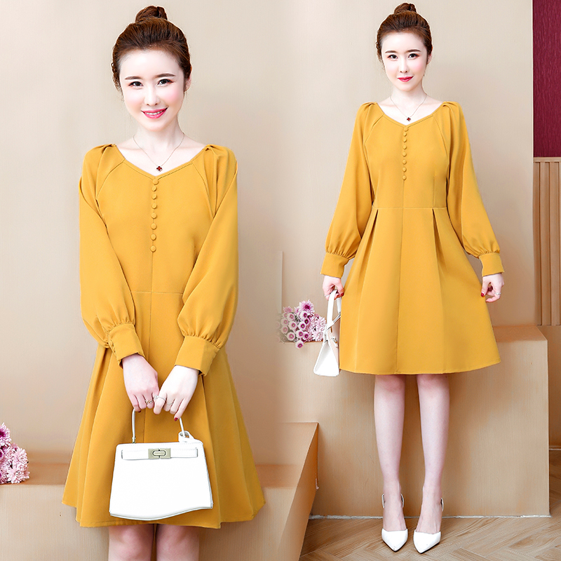 Plus Size Dress Yellow Dresses Plus Size Women S Fat Sister Shopee Philippines