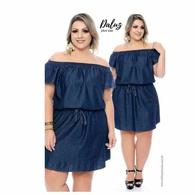 Plus Size Off Shoulder Denim Dress Shopee Philippines