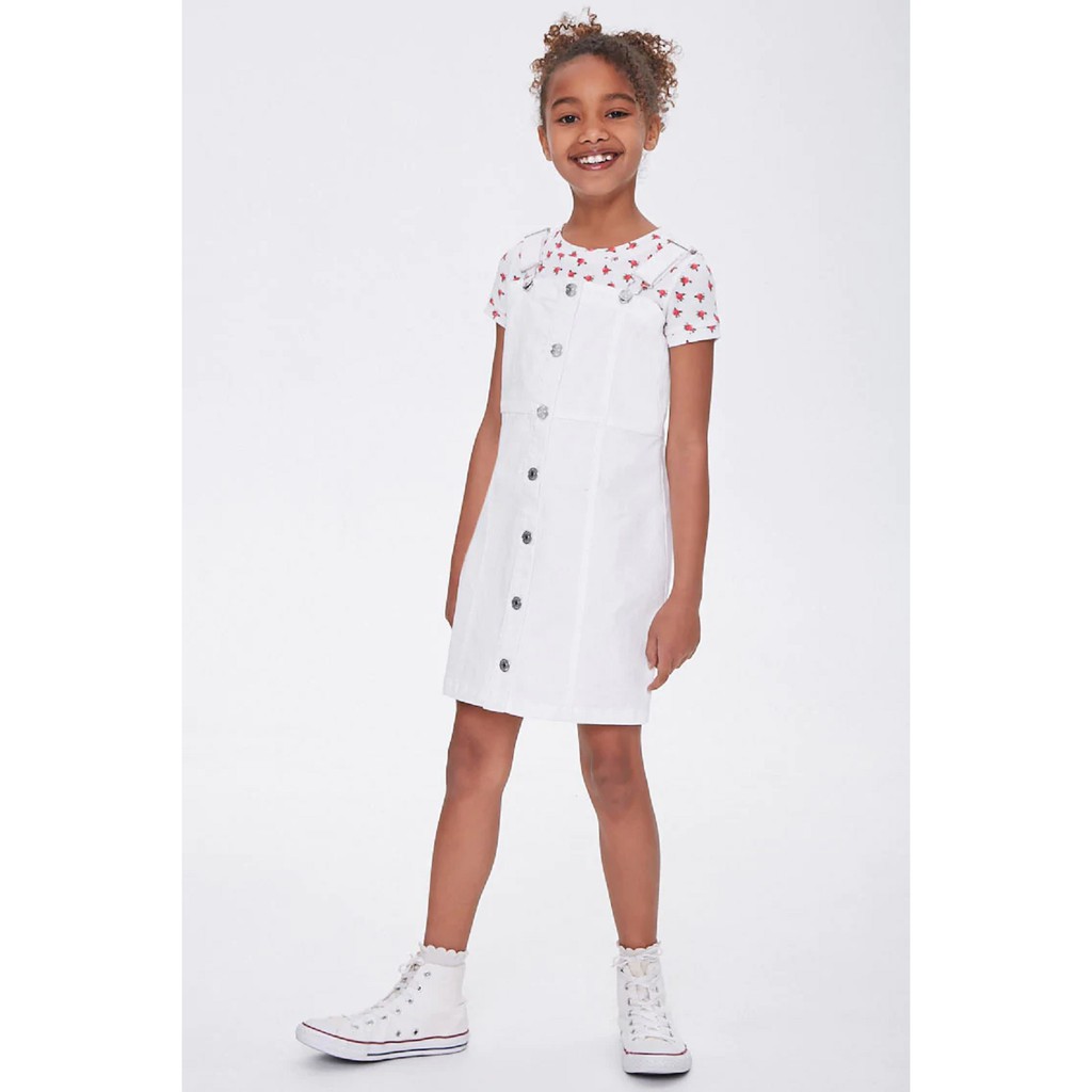Forever 21 Girl S Denim Button Front Dress Shopee Philippines