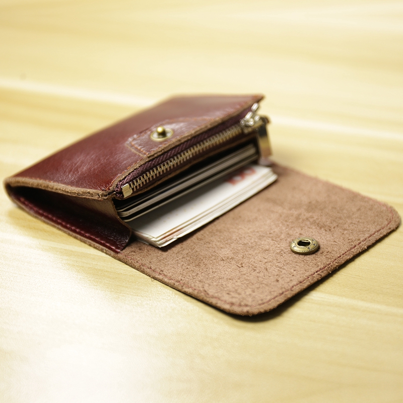Hirigin mens wallet id credit card holder leather bifold coin purse. Handmade Leather Mini Coin Purse Men And Women Leather Retro Coin Bag Card Bag Zipper Small Wallet Shopee Philippines