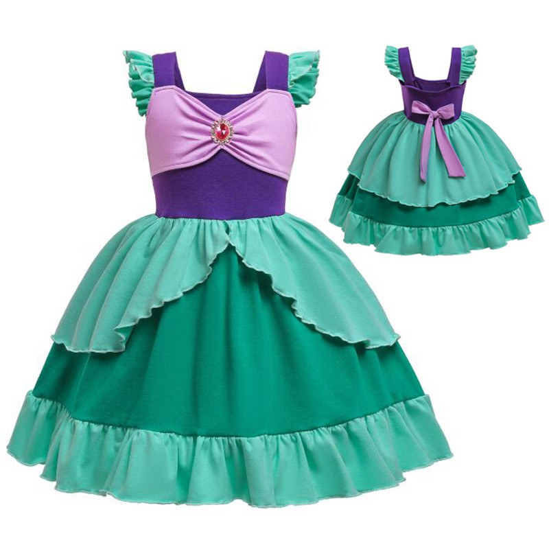 Ready Stock Kame Girls Mermaid Princess Dress Baby Girl Dress Birthday Fancy Party Cospaly Dress Up Kids Costume Shopee Philippines