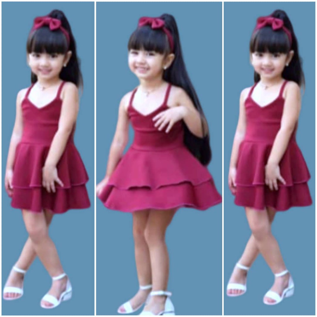 Girl S Kid S Birthday Dress With Free Turban For 2 5 Years Old Shopee Philippines