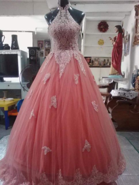Debut Gown Sexy Orange Ball Gown Perfectly Fit For Prom Debut Party And Formal Evevning Party Shopee Philippines