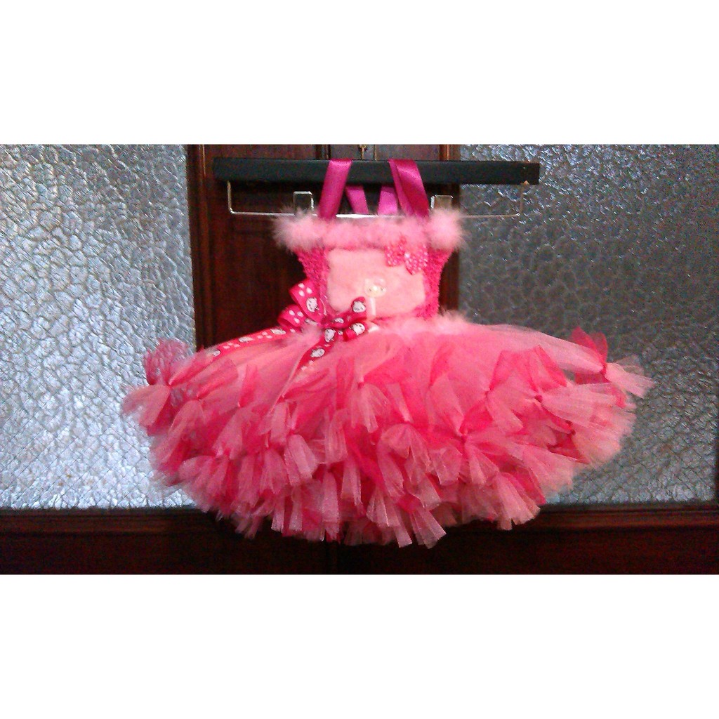 Hello Kitty Tutu Tulle Costume Dress Ivanna Design Free Fabric Shoes For1y O Shopee Philippines