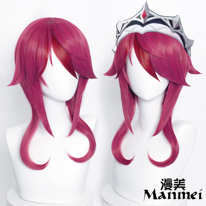 So, genshin impact is a chinese. Genshin Impact Rosaria Cosplay 55cm Long Rose Red Wig