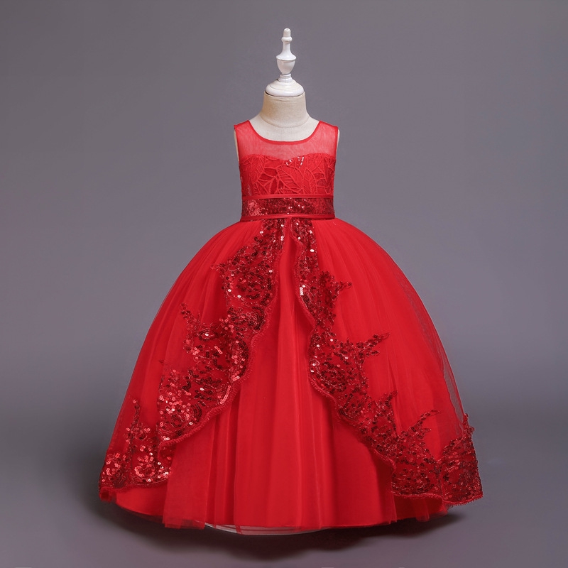 Princess Long Gown Dress Host Clothes Wedding Party Birthday Party Dress For The Kids Evening Party Shopee Philippines