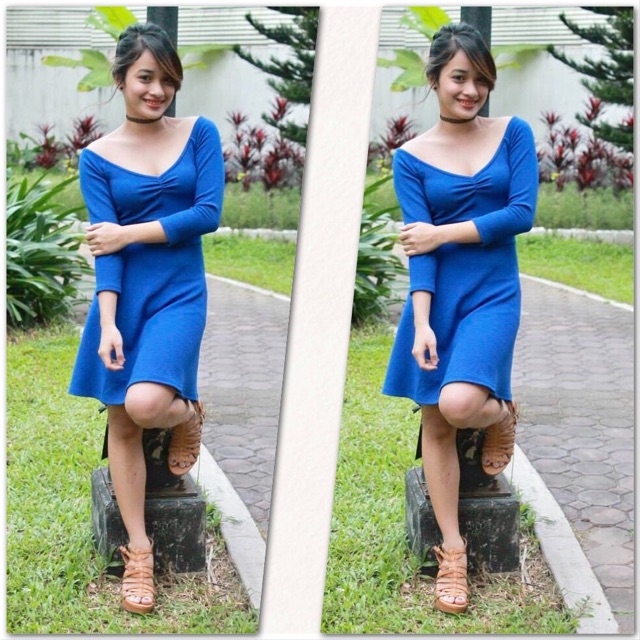 Forever 21 Royal Blue Dress Pre Loved Shopee Philippines