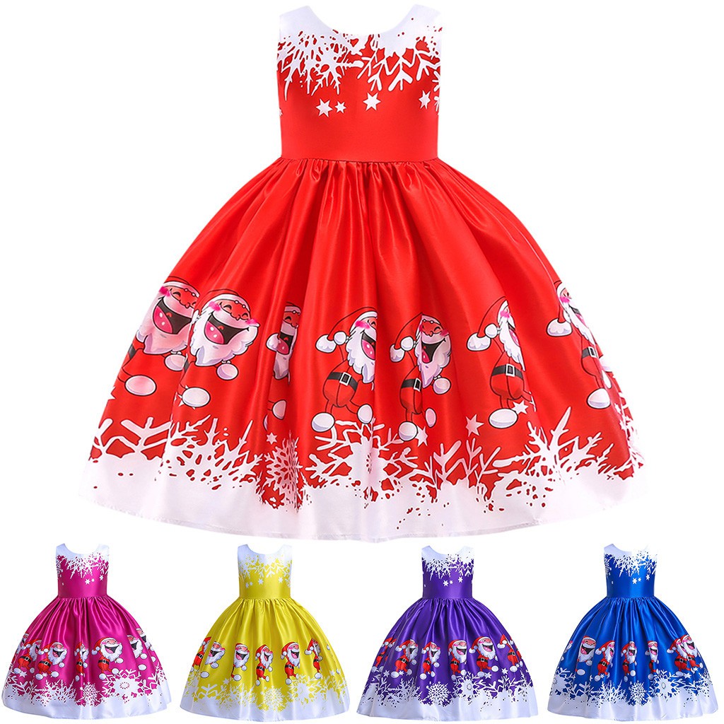 Tracymic Kids Child Girls Cartoon Princess Pageant Gown Christmas Party Wedding Dress Shopee Philippines