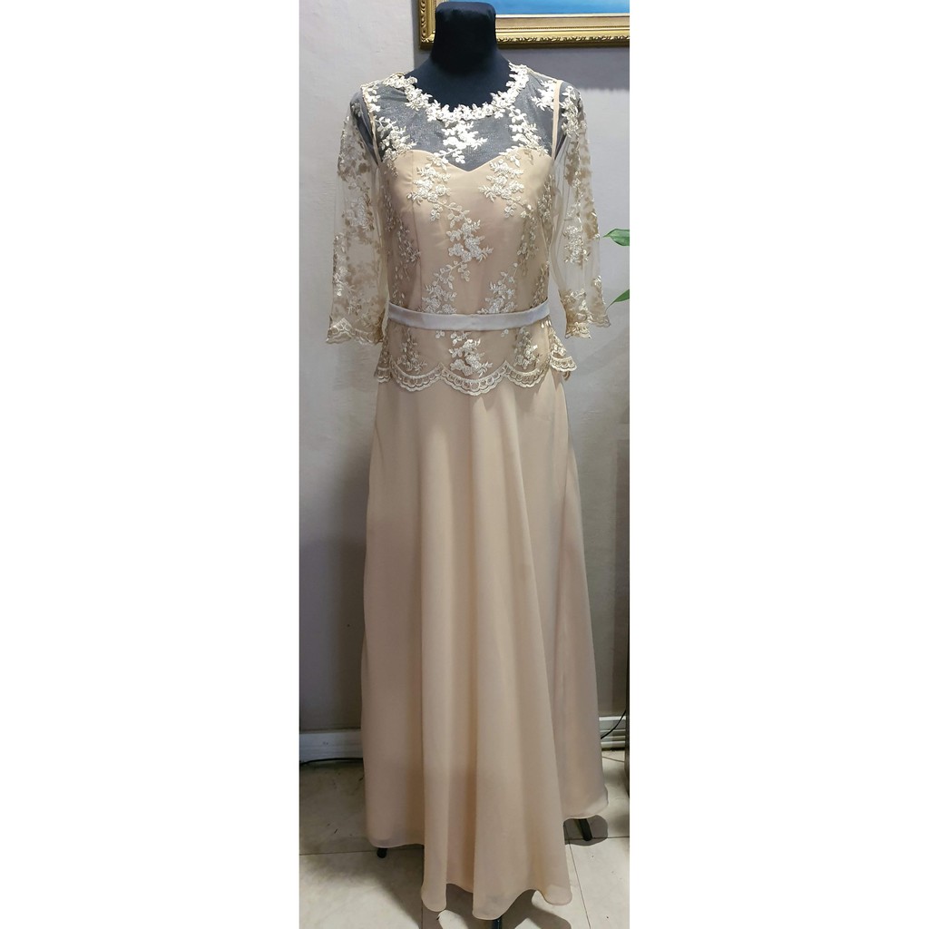 Gold Gown For Principal Sponsor Wedding 51 Off Ser Com Bo