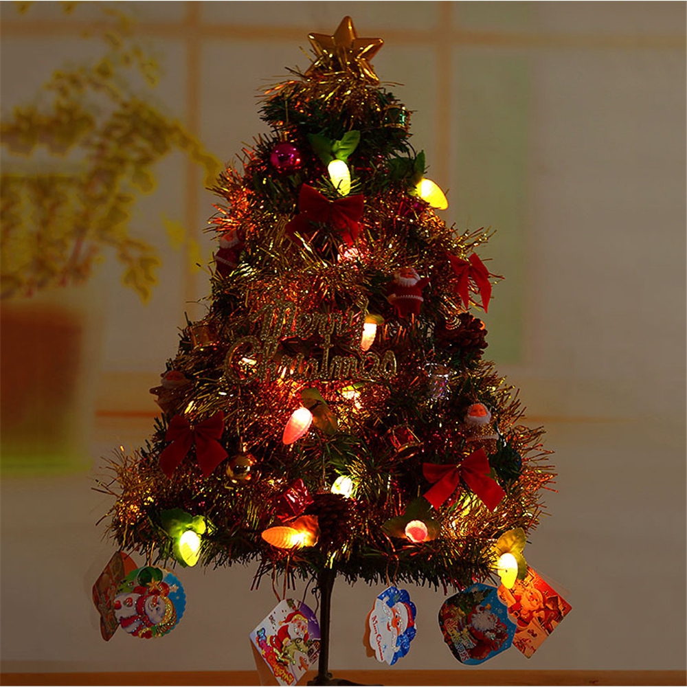 Mini Christmas Tree Pink White Little Tree With Lights Christmas Craft Gifts Exquisite Christmas Trees With Glitter Xmas Decor Trees Aliexpress