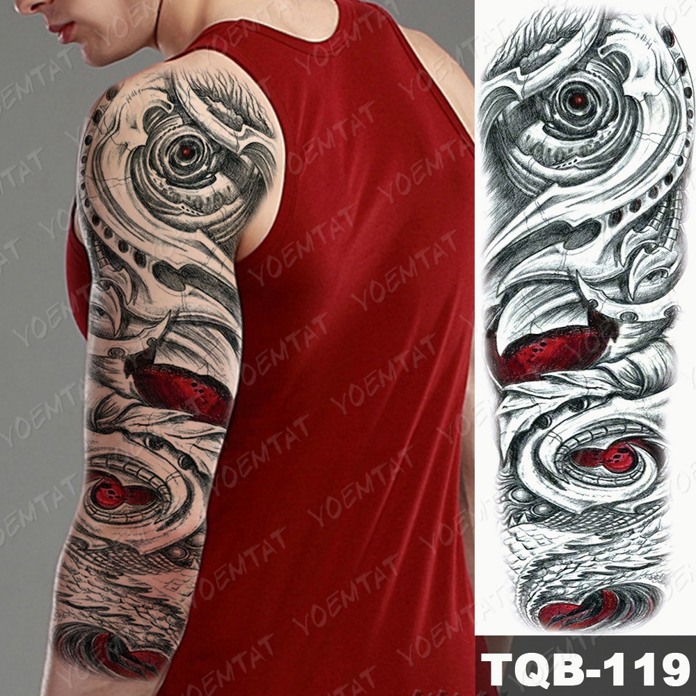 Large Arm Sleeve Tattoo Snake Owl Bear Maori Waterproof Temporary Tatto Sticker Skull Totem Body Art | Shopee Philippines 1000_x_1000_jpg