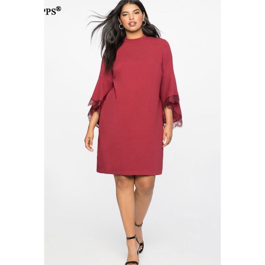 Autumn Big Size Lace Dress Winter Plus Size Dress Bodycon Elegant Lady Office Large Size Shopee Philippines