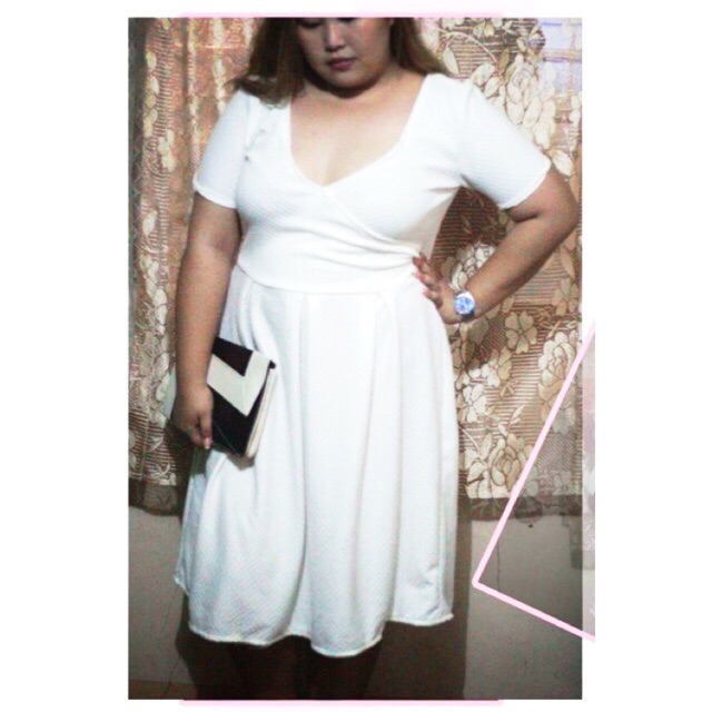 White Dress For Civil Wedding Or Maternity Dress Shopee Philippines