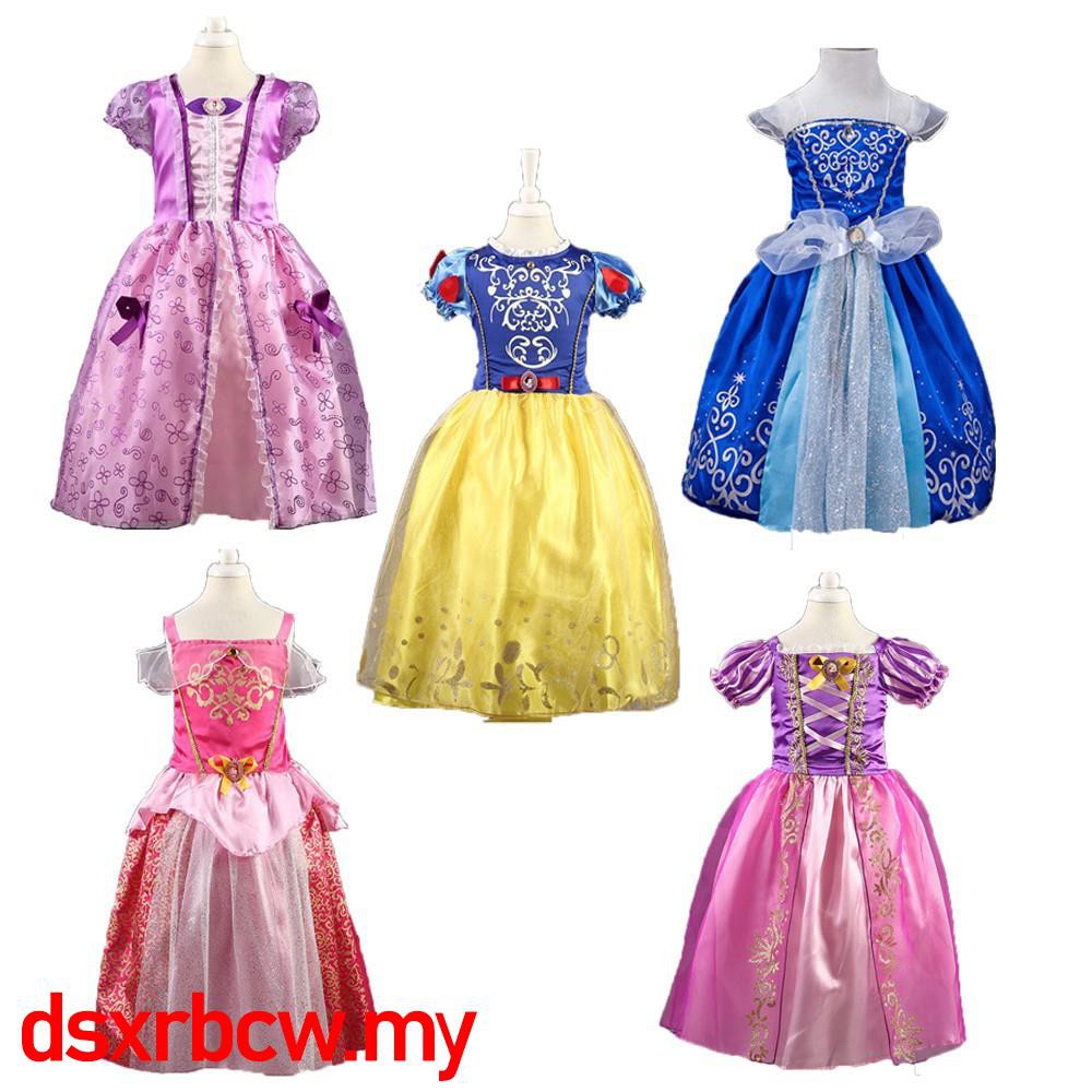 Girls Dress Cinderella Princess Dress Cosplay Rapunzel Aurora Dresses For Christmas Costume 3 10 Years Old Shopee Philippines