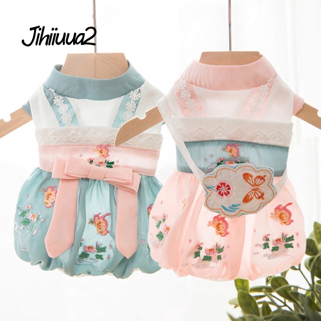 Pet Spring Summer Dress Han Chinese Clothing Style Dress For Cat Dogs Puppy Shopee Philippines