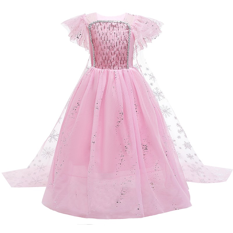 2020 Baby Girl Snow Queen Dress Kids Dresses For Girls Children Clothes Long Cloak Princess Cosplay Party Dress Fantasy 3 10 Years Shopee Philippines