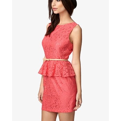 Forever 21 Lace Peplum Dress Shopee Philippines