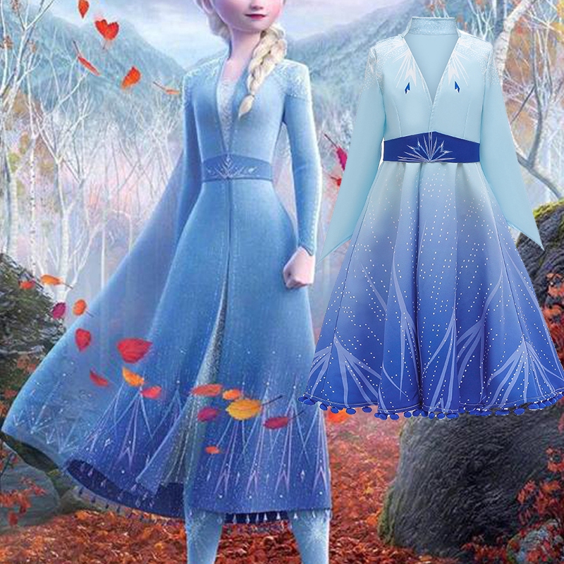 New Frozen 2 Elsa Dress Girls Party Cosplay Girl Anna Birthday Princess Kids Christmas Costume Gift Shopee Philippines