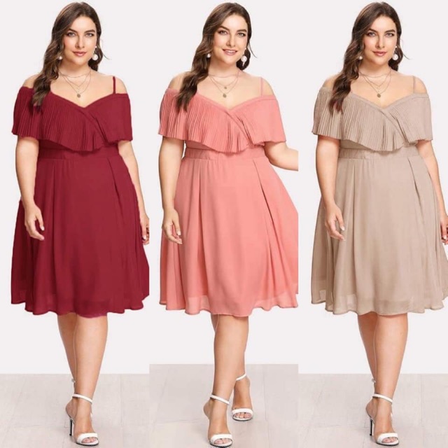 Plus Size Off Shoulder Semi Formal Dress Shopee Philippines