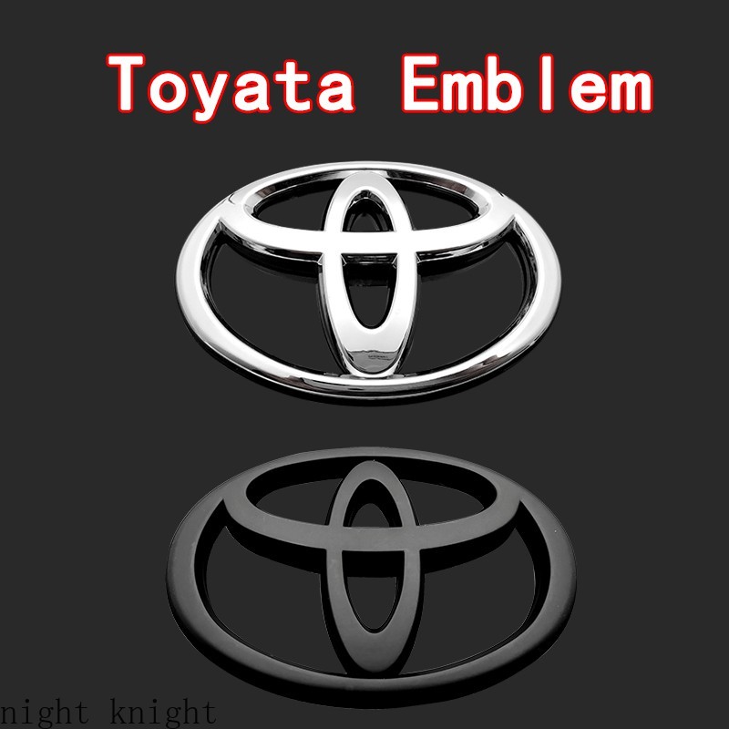 Toyota logo emblem matte black front emblem behind badge fit for toyota