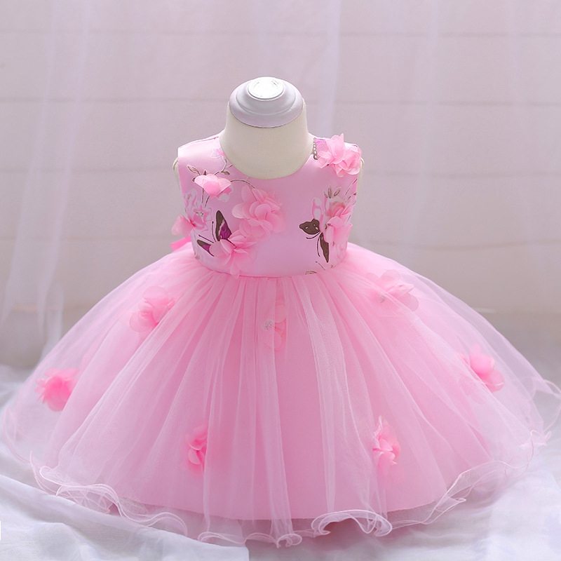 Newborn Girl Dress Christening Gown First Birthday Party Baby Dress Princess Tutu Petal Dresses Toddler Girl Clothes Shopee Philippines