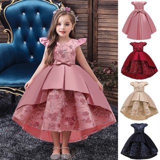 Summer Flower Girls Dress Wedding Party Carnival Costume Kids Dresses Girls Princess Dress 10 12year Shopee Philippines